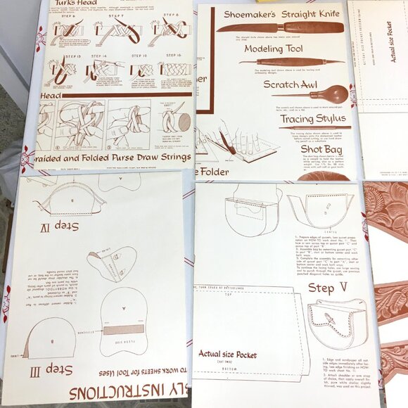 Vintage 1951 F. O. Baird Purse Pattern Set - 12 Purses + Belts - Picture 3 of 9